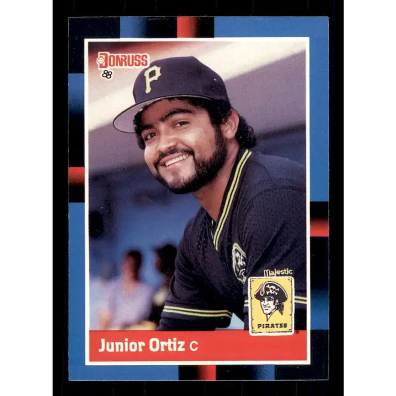 1988 Donruss #168 Junior Ortiz EX Pittsburgh Pirates Baseball Card - Baseball Card Single
