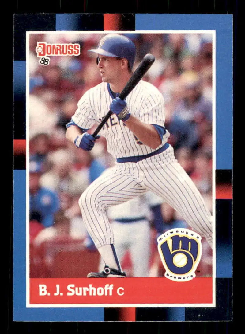 1988 Donruss #172 B.J. Surhoff NM-MT Milwaukee Brewers Baseball Card - Baseball Card Single