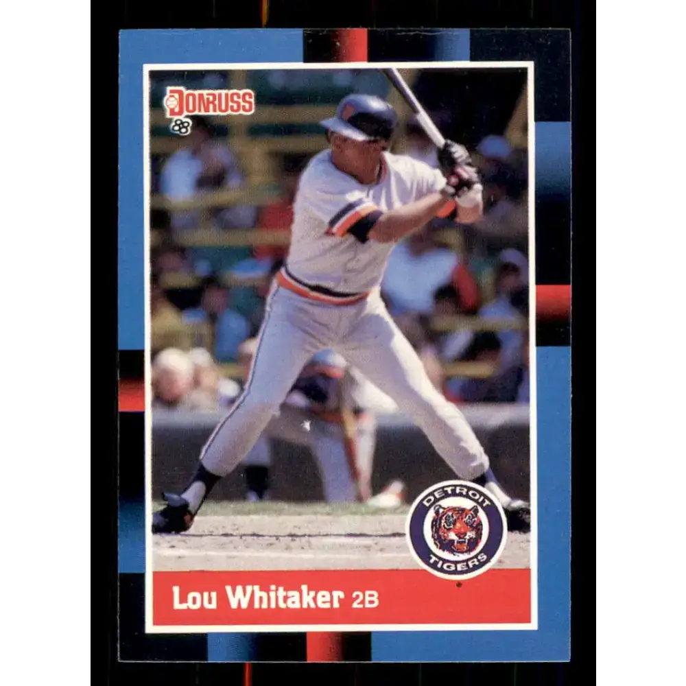 1988 Donruss #173 Lou Whitaker EX Detroit Tigers Baseball Card - Baseball Card Single
