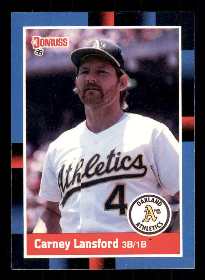 1988 Donruss #178 Carney Lansford NM-MT Oakland Athletics Baseball Card - Baseball Card Single