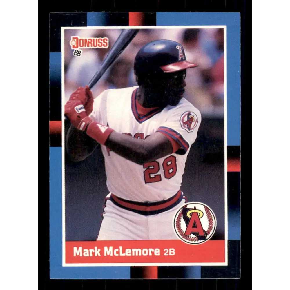 1988 Donruss #181 Mark McLemore EX California Angels Baseball Card Image 1