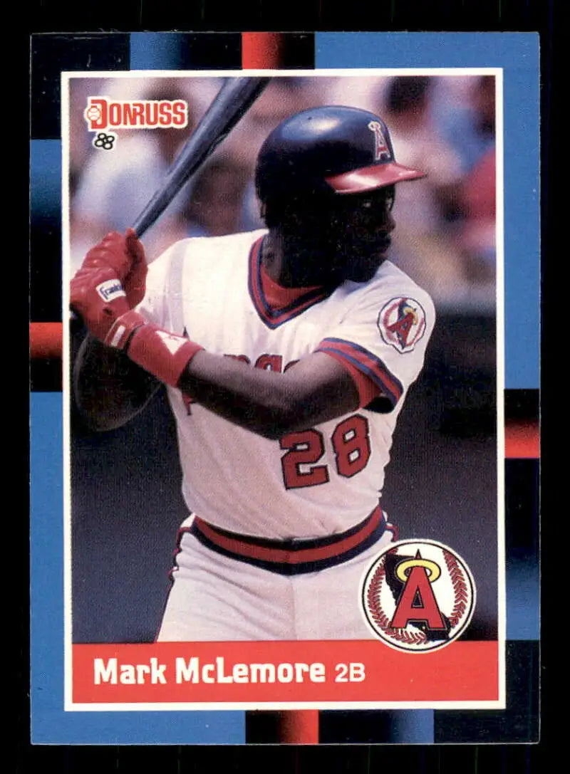 1988 Donruss #181 Mark McLemore NM-MT California Angels Baseball Card - Baseball Card Single