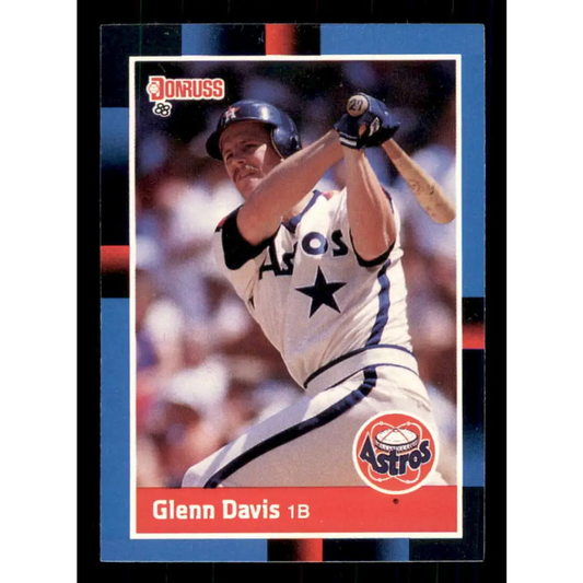 1988 Donruss #184 Glenn Davis EX Houston Astros Baseball Card Image 1