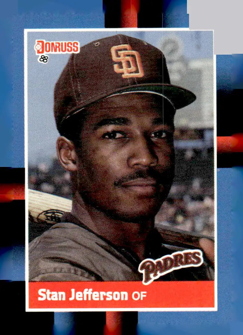 1988 Donruss Stan Jefferson baseball card featuring Stan Jefferson of the San Diego Padres