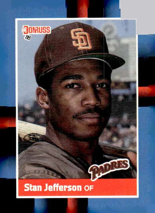 1988 Donruss Stan Jefferson baseball card featuring Stan Jefferson of the San Diego Padres