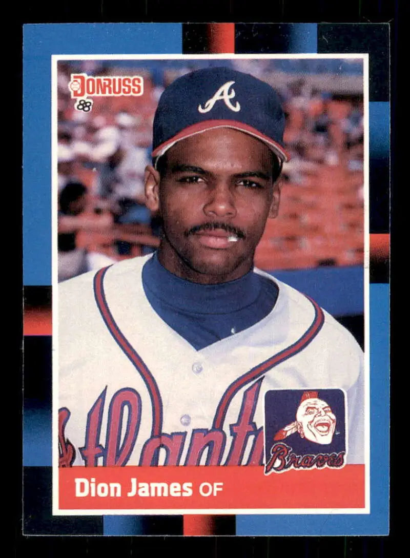 1988 Donruss #190 Dion James NM-MT Atlanta Braves Baseball Card - Baseball Card Single