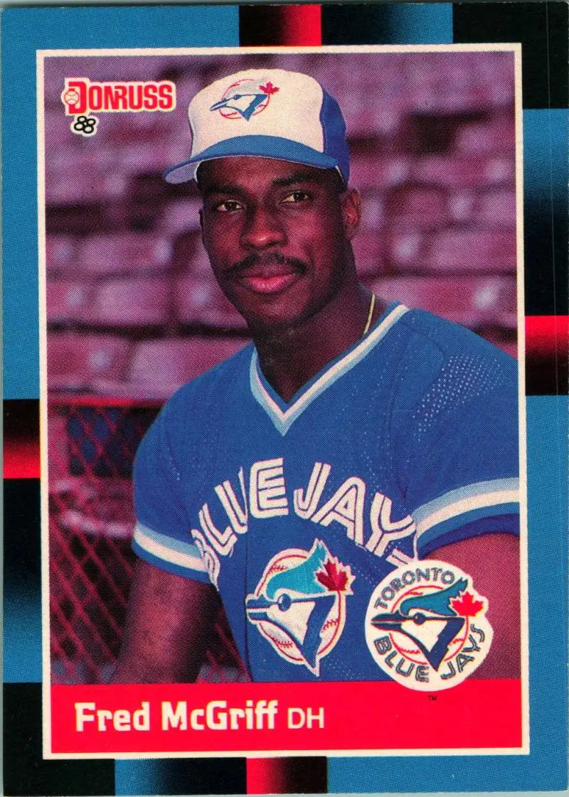 1988 Donruss #195 Fred McGriff NM-MT Toronto Blue Jays Baseball Card - Baseball Card Single