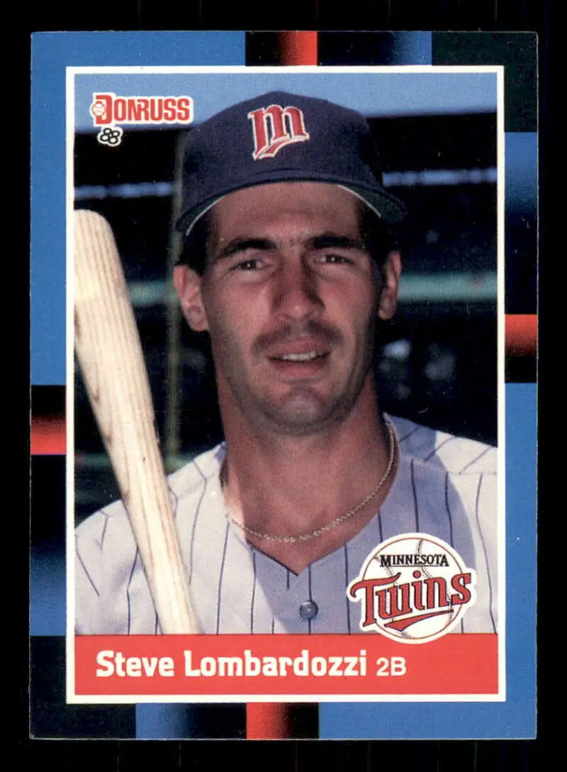 1988 Donruss #196 Steve Lombardozzi NM-MT Minnesota Twins Baseball Card - Baseball Card Single