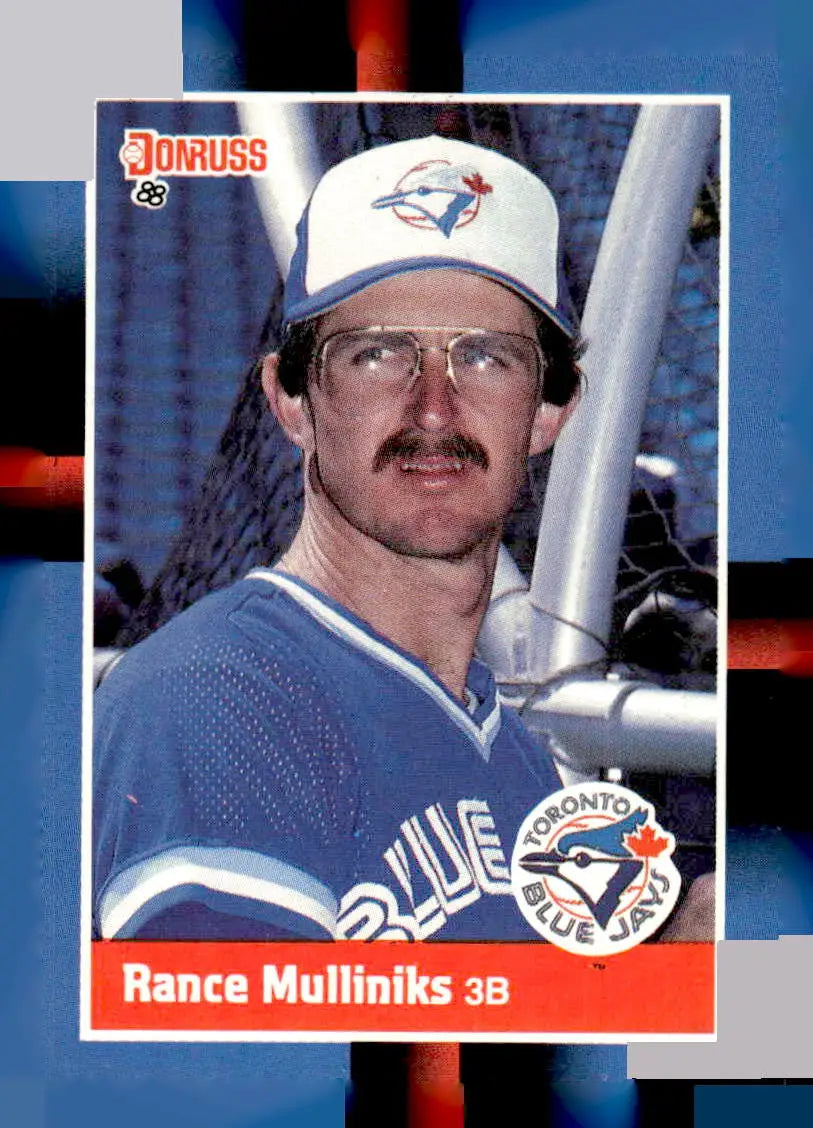 1988 Donruss Rance Mulliniks Toronto Blue Jays baseball card displayed in product 1988 Donruss #197