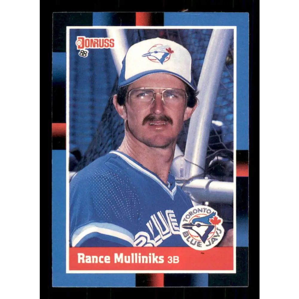 1988 Donruss #197 Rance Mulliniks EX Toronto Blue Jays Baseball Card Image 1