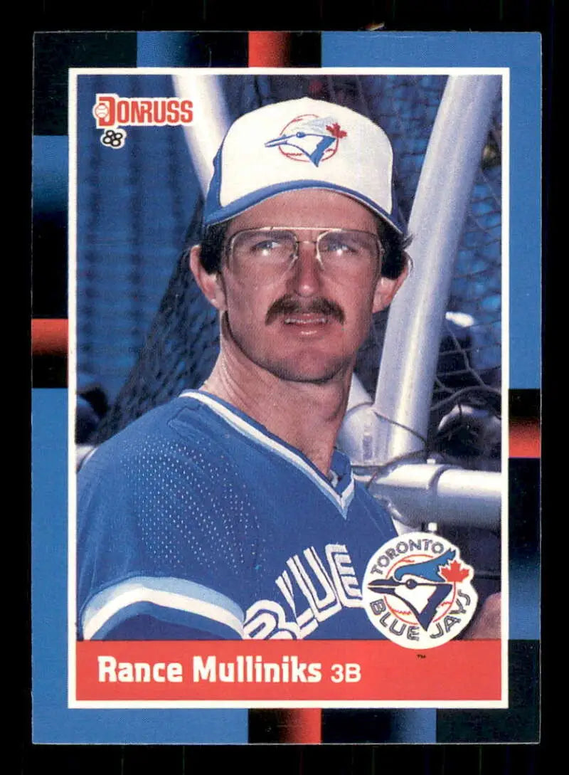 1988 Donruss #197 Rance Mulliniks NM-MT Toronto Blue Jays Baseball Card - Baseball Card Single