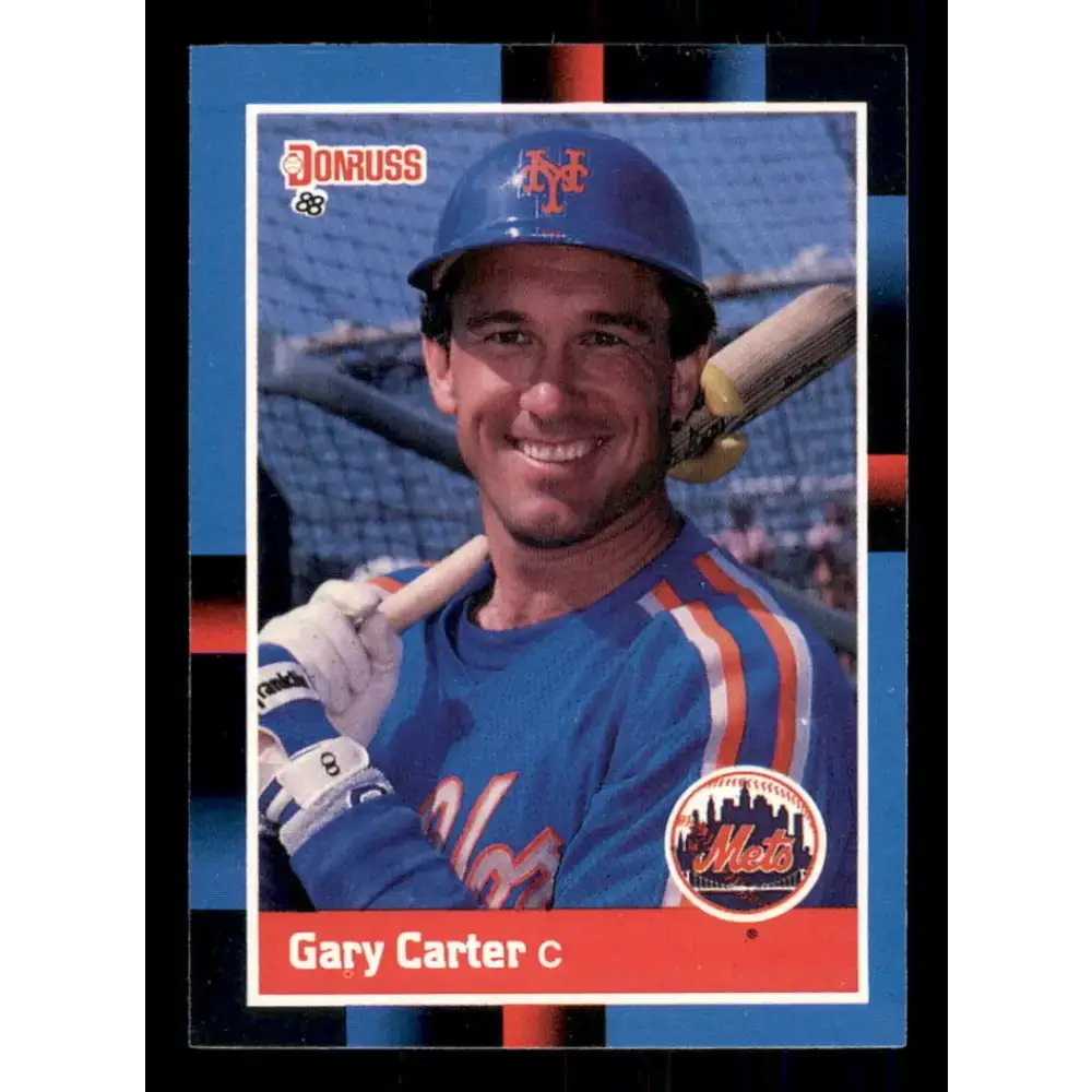 1988 Donruss #199 Gary Carter EX New York Mets Baseball Card - Baseball Card Single