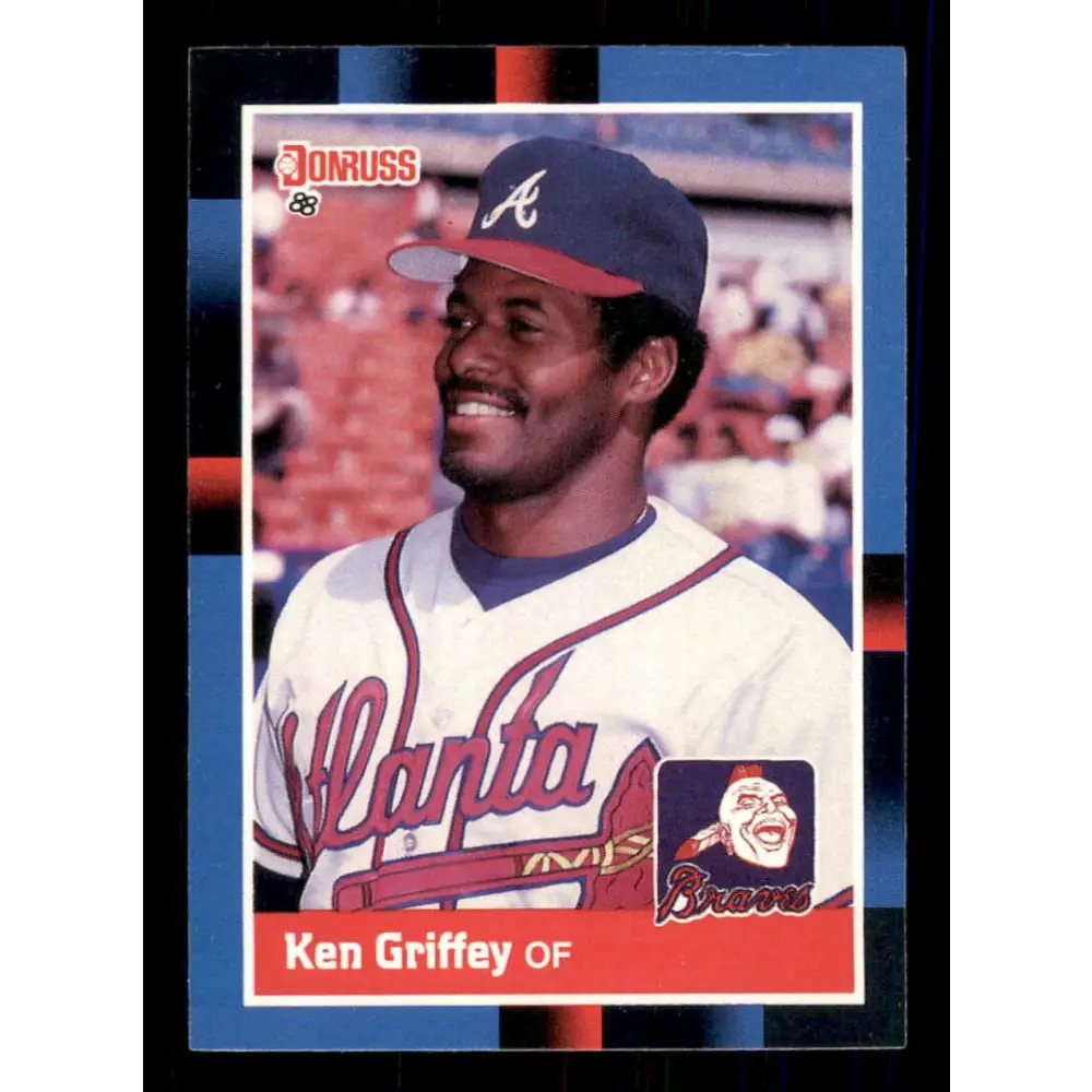 1988 Donruss #202 Ken Griffey Sr. EX Atlanta Braves Baseball Card Image 1