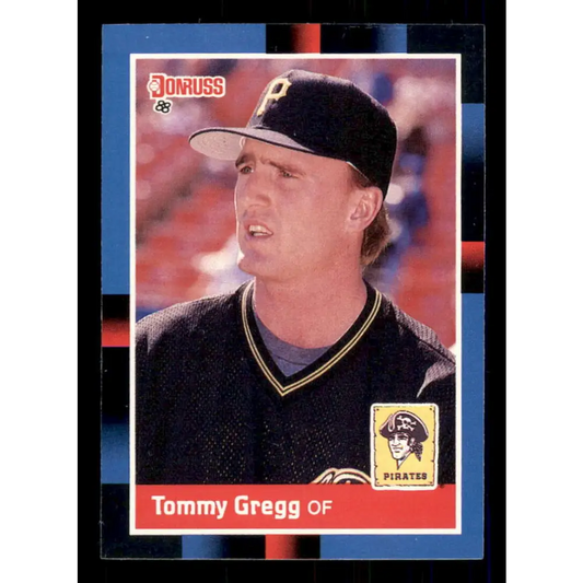 1988 Donruss #203 Tommy Gregg EX Pittsburgh Pirates Baseball Card Image 1