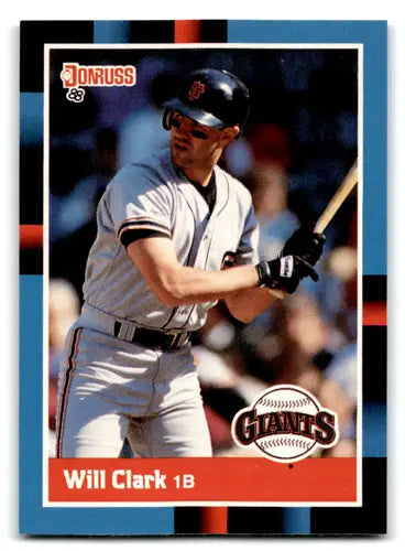 Original gloss 1988 Donruss Will Clark NM-MT Giants baseball card image
