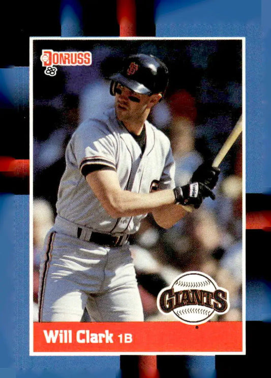 1988 Donruss Will Clark San Francisco Giants baseball card displayed in product 1988 Donruss #204b