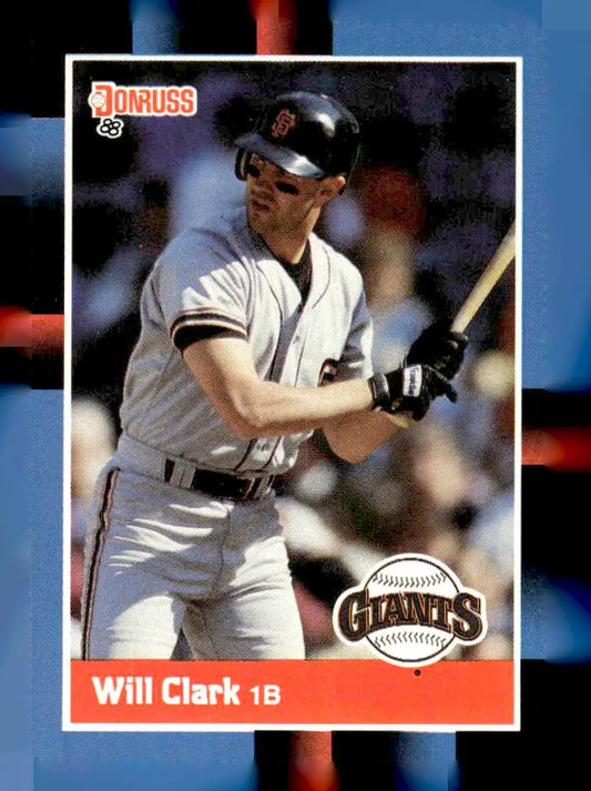 Vintage 1988 Donruss Will Clark baseball card featuring San Francisco Giants player