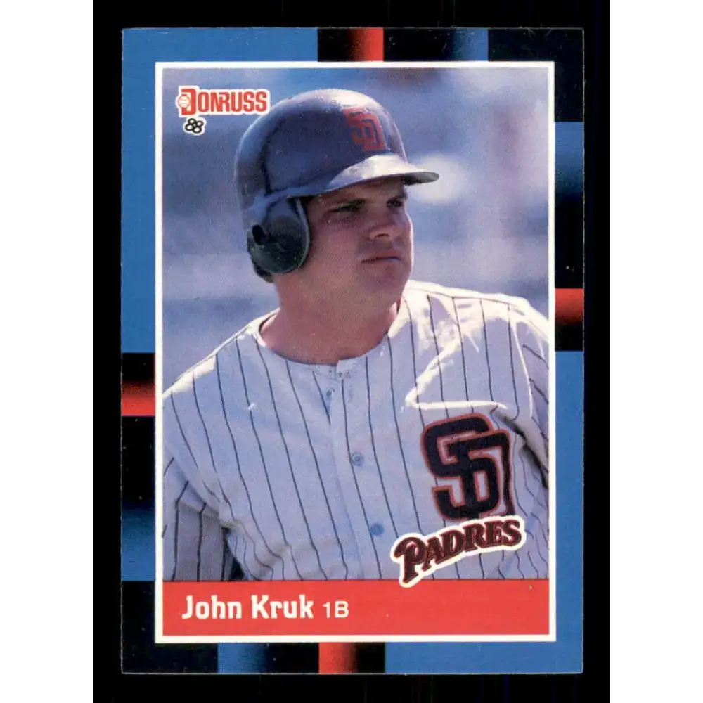1988 Donruss #205 John Kruk EX San Diego Padres Baseball Card - Baseball Card Single