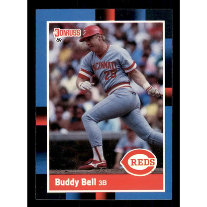 1988 Donruss #206 Buddy Bell EX Cincinnati Reds Baseball Card Image 1