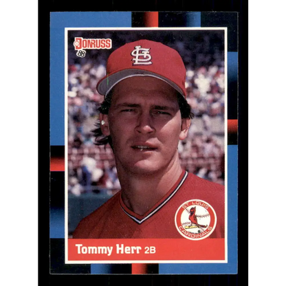 1988 Donruss #208 Tommy Herr EX St. Louis Cardinals Baseball Card Image 1