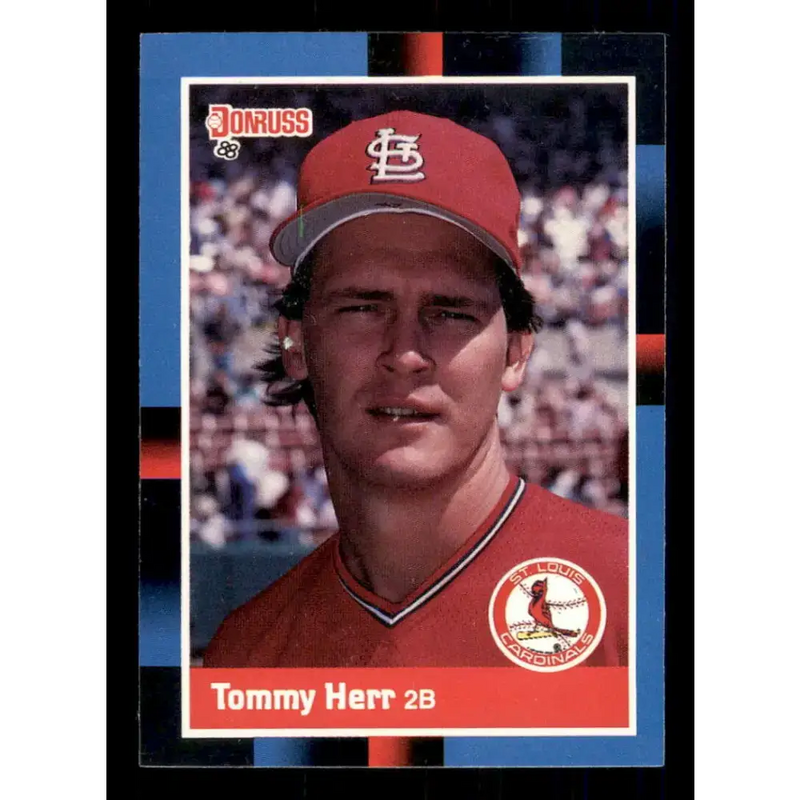 1988 Donruss #208 Tommy Herr EX St. Louis Cardinals Baseball Card - Baseball Card Single