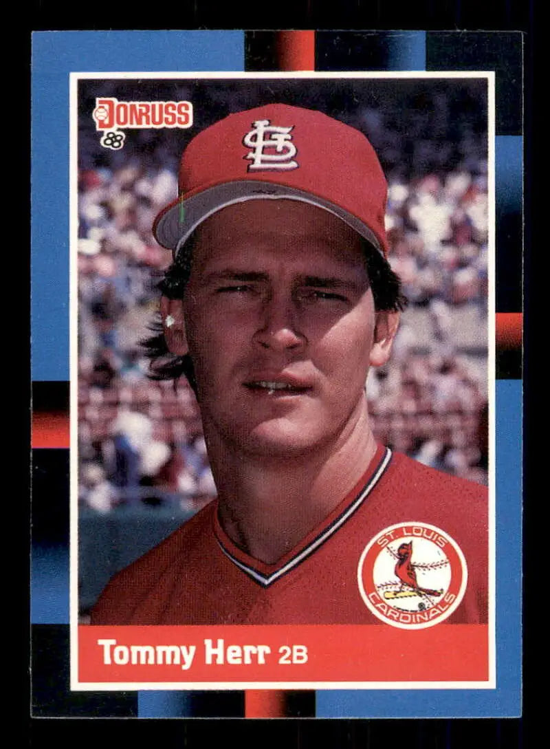 1988 Donruss #208 Tommy Herr NM-MT St. Louis Cardinals Baseball Card - Baseball Card Single