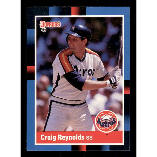 1988 Donruss #209 Craig Reynolds EX Houston Astros Baseball Card Image 1
