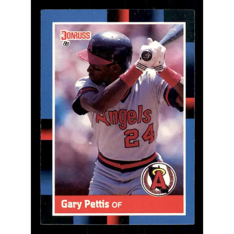 1988 Donruss #210 Gary Pettis EX California Angels Baseball Card - Baseball Card Single