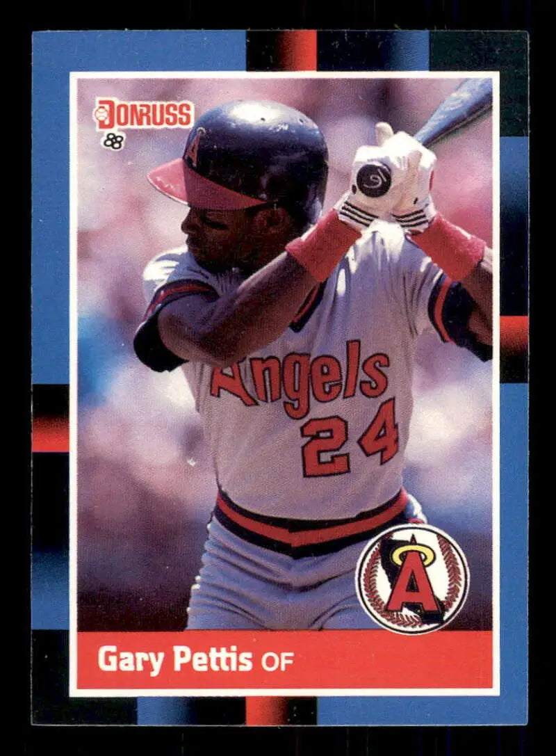 1988 Donruss #210 Gary Pettis NM-MT California Angels Baseball Card - Baseball Card Single