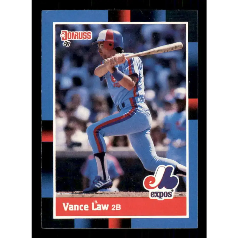 1988 Donruss #212 Vance Law EX Montreal Expos Baseball Card - Baseball Card Single