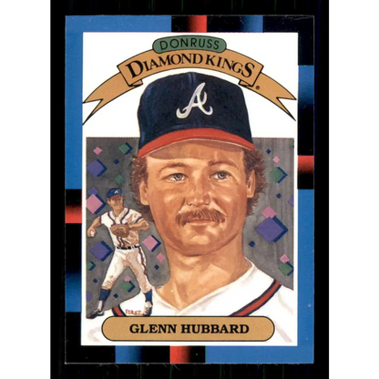 1988 Donruss #22 Glenn Hubbard DK EX Atlanta Braves Baseball Card Image 1