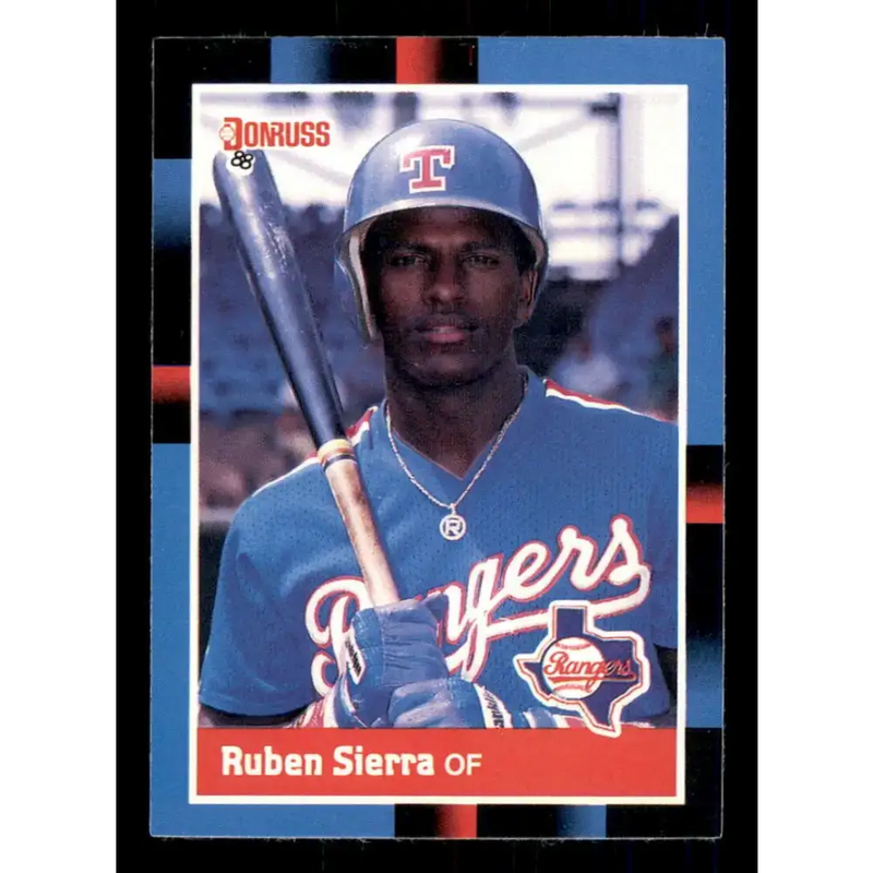 1988 Donruss #223 Ruben Sierra EX Texas Rangers Baseball Card - Baseball Card Single