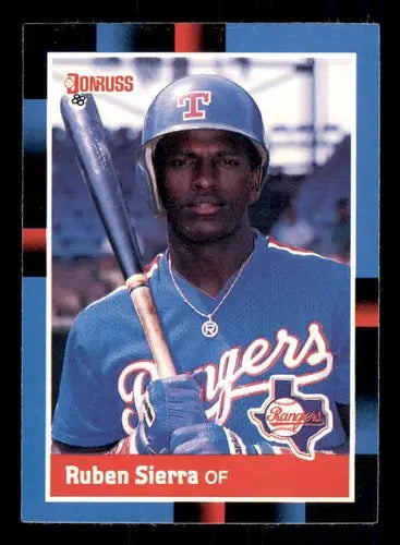 Original gloss of 1988 Donruss Ruben Sierra baseball card featuring Ruben Sierra