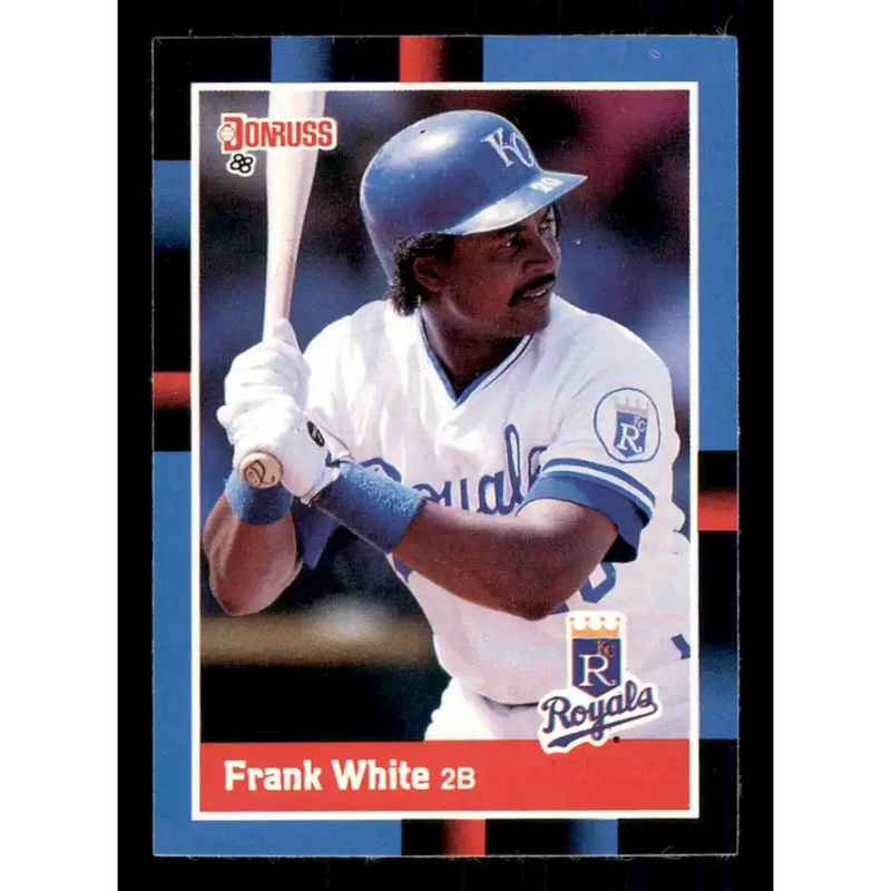 1988 Donruss #225 Frank White EX Kansas City Royals Baseball Card - Baseball Card Single