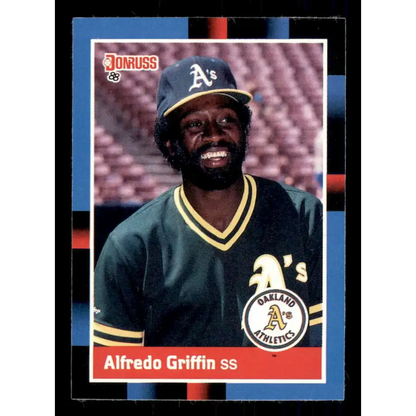 1988 Donruss #226 Alfredo Griffin EX Oakland Athletics Baseball Card