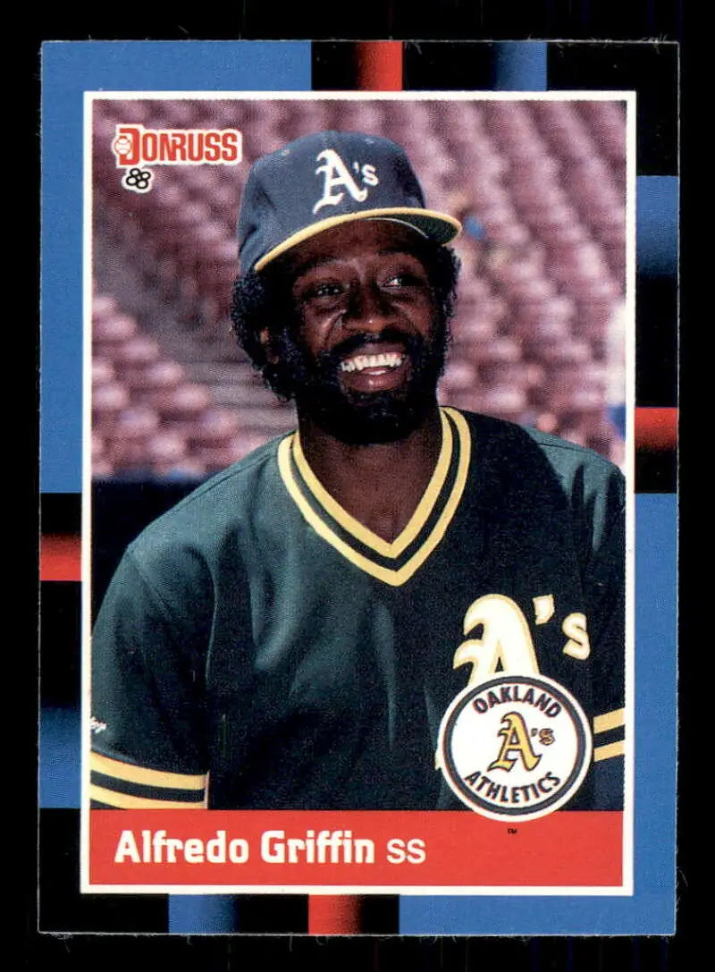 1988 Donruss #226 Alfredo Griffin NM-MT Oakland Athletics Baseball Card - Baseball Card Single
