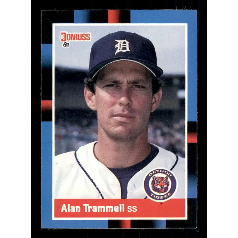 1988 Donruss #230 Alan Trammell EX Detroit Tigers Baseball Card Image 1