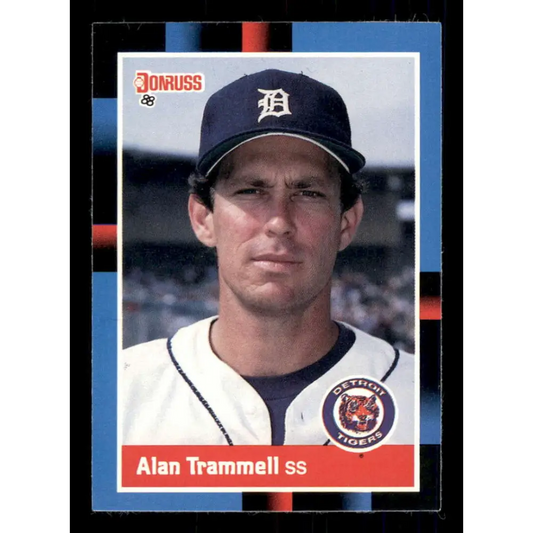 1988 Donruss #230 Alan Trammell EX Detroit Tigers Baseball Card Image 1