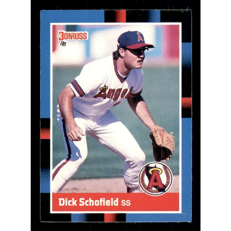 1988 Donruss #233 Dick Schofield EX California Angels Baseball Card - Baseball Card Single