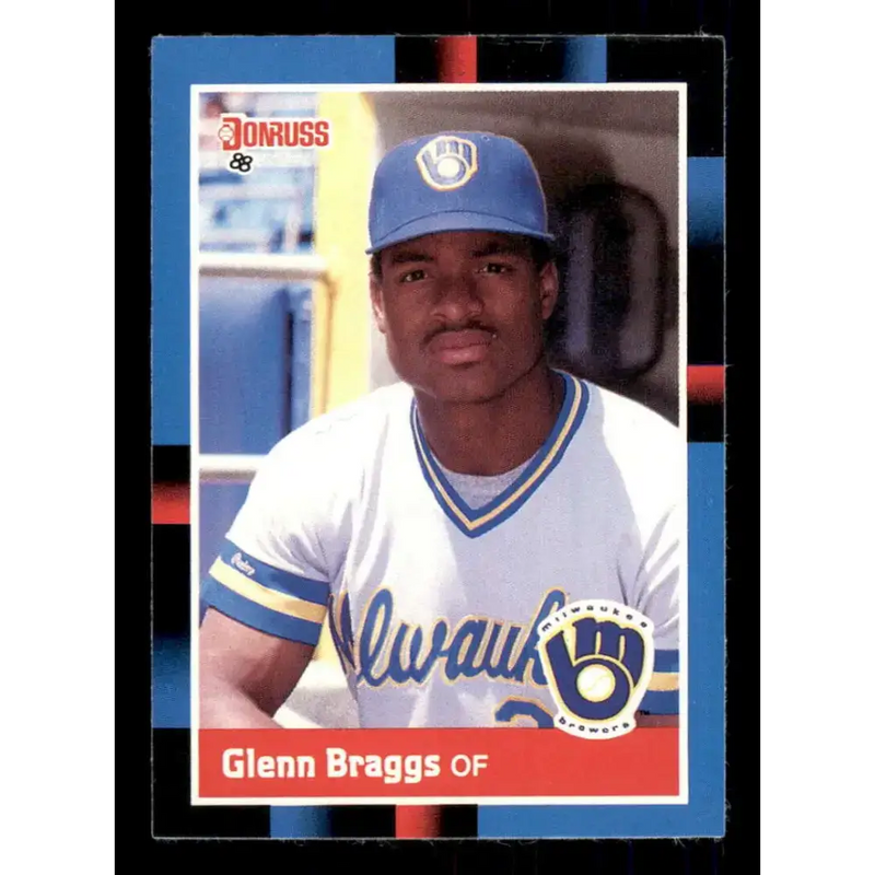 1988 Donruss #240 Glenn Braggs EX Milwaukee Brewers Baseball Card - Baseball Card Single