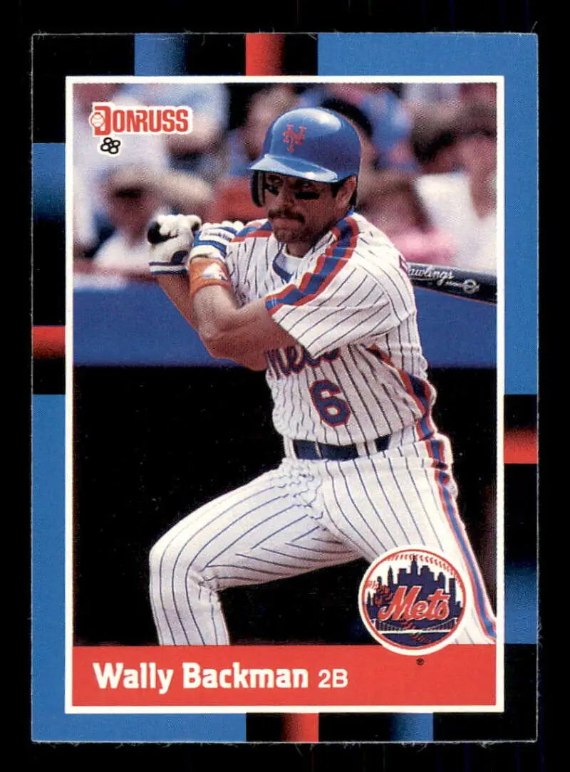 1988 Donruss #241 Wally Backman NM-MT New York Mets Baseball Card - Baseball Card Single