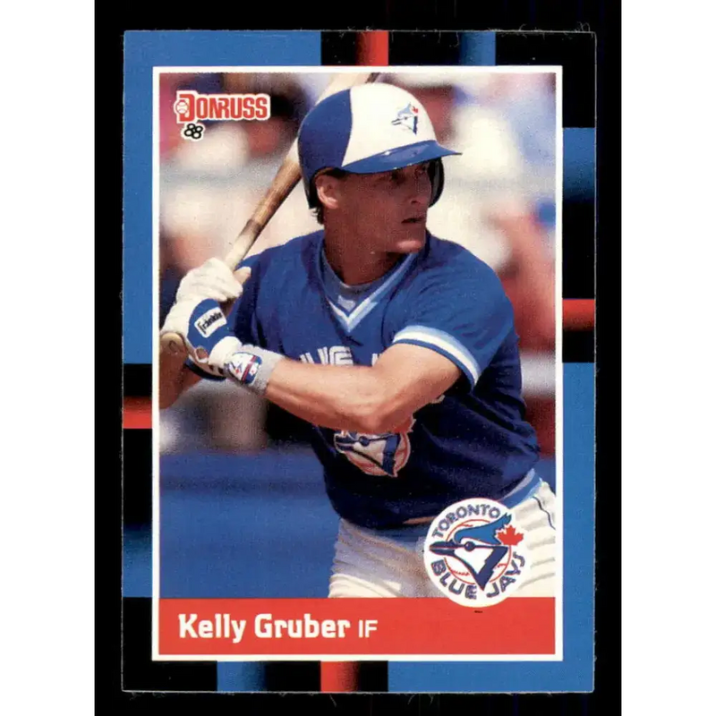 1988 Donruss #244 Kelly Gruber EX Toronto Blue Jays Baseball Card - Baseball Card Single