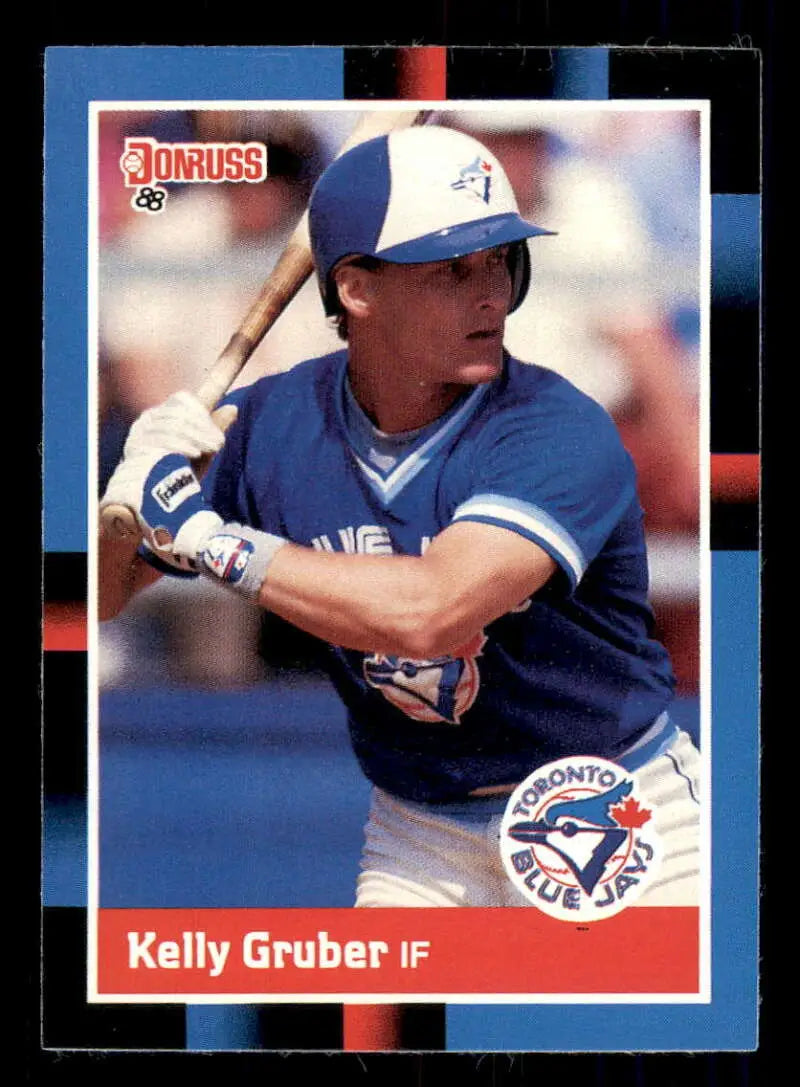 1988 Donruss #244 Kelly Gruber NM-MT Toronto Blue Jays Baseball Card - Baseball Card Single