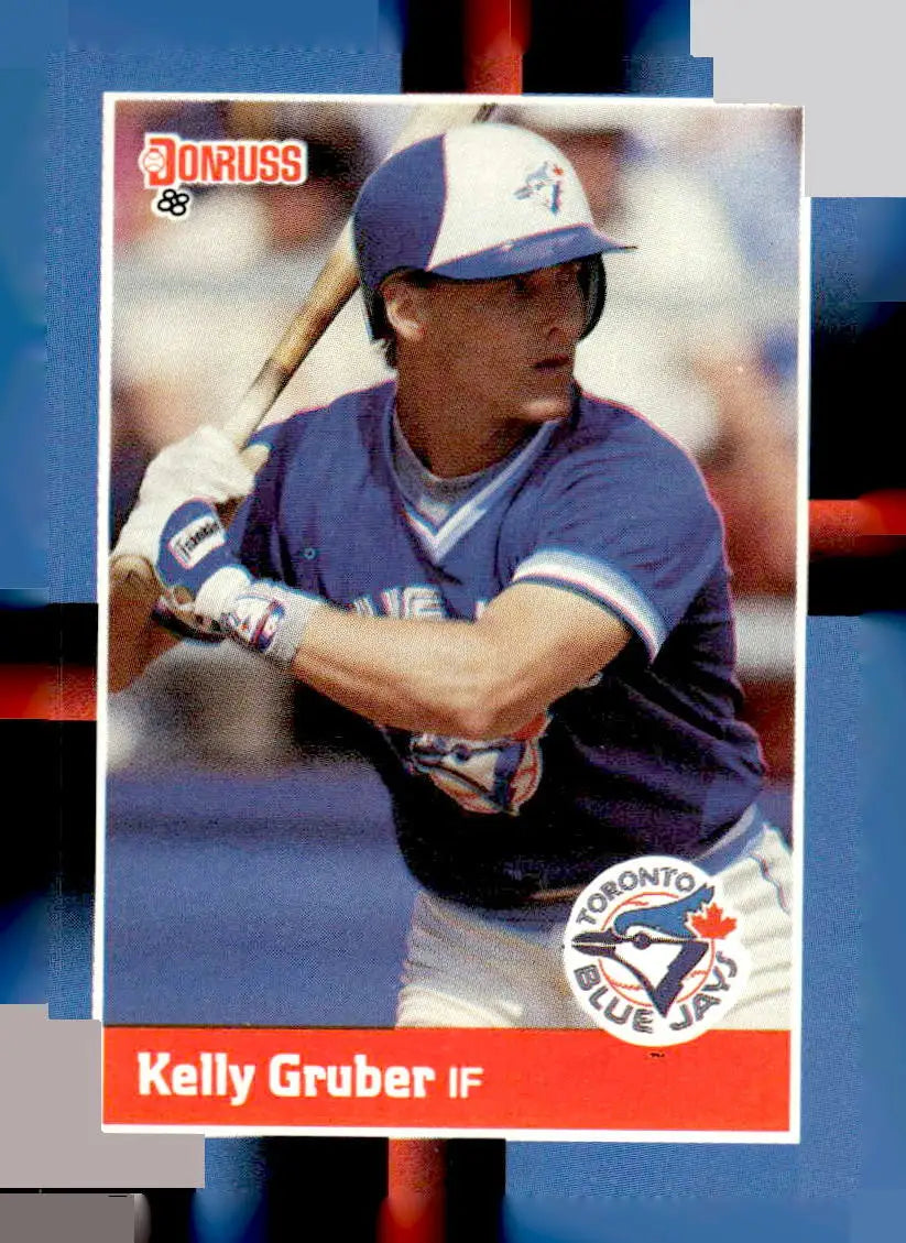 1988 Donruss Kelly Gruber baseball card 244c Kelly Blue Jays collectible image