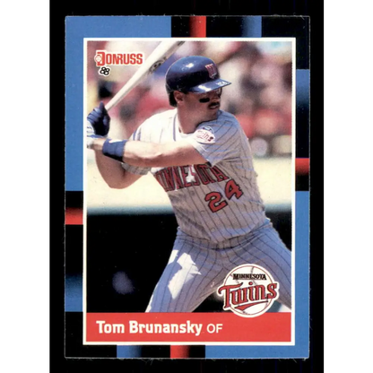 1988 Donruss #245 Tom Brunansky EX Minnesota Twins Baseball Card Image 1
