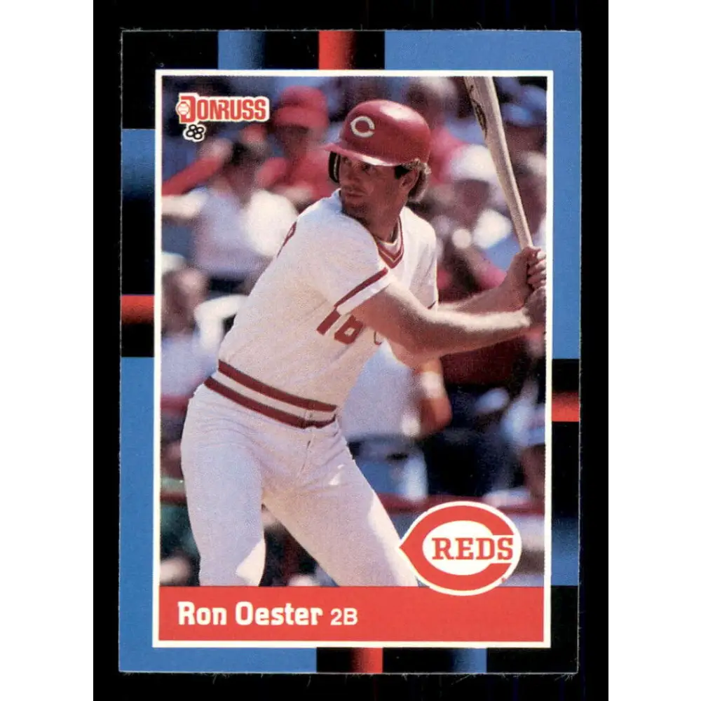 1988 Donruss #246 Ron Oester EX Cincinnati Reds Baseball Card Image 1