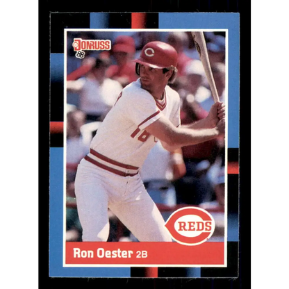 1988 Donruss #246 Ron Oester EX Cincinnati Reds Baseball Card Image 1