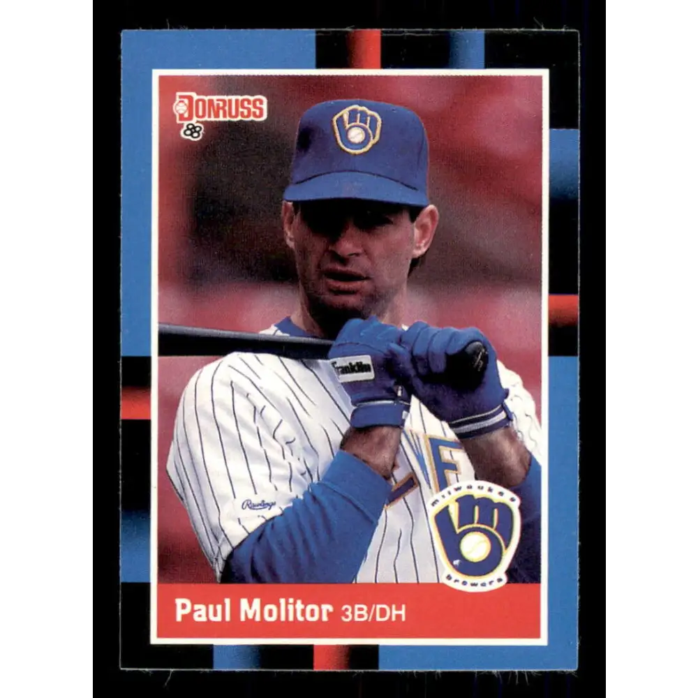 1988 Donruss #249 Paul Molitor EX Milwaukee Brewers Baseball Card Image 1