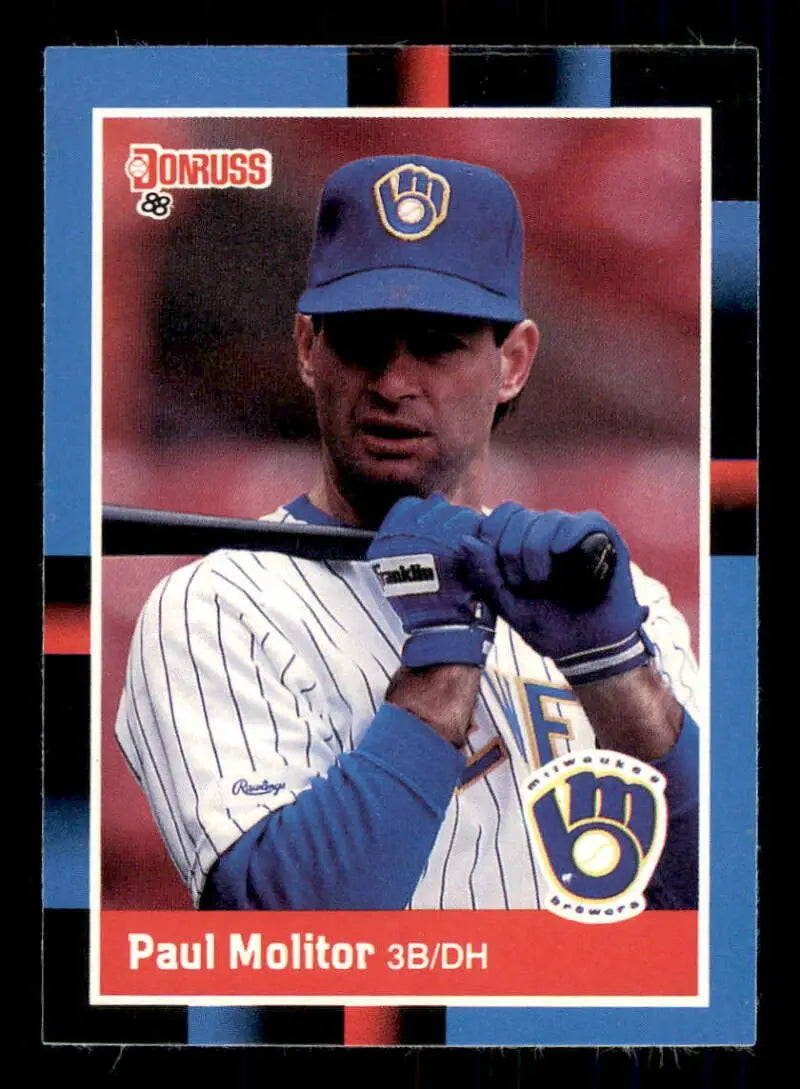 1988 Donruss #249 Paul Molitor NM-MT Milwaukee Brewers Baseball Card - Baseball Card Single