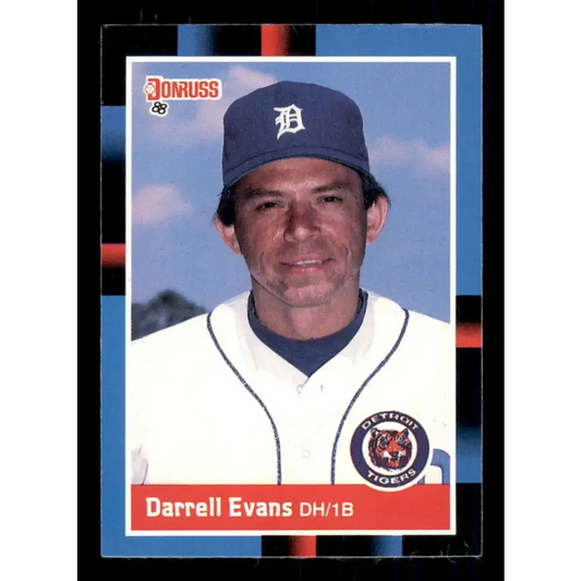 1988 Donruss #250 Darrell Evans EX Detroit Tigers Baseball Card - Baseball Card Single